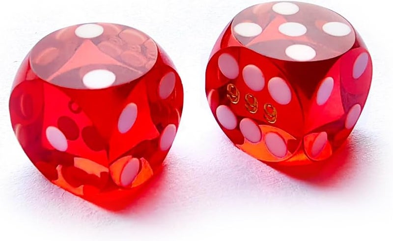 Bescon Professional Small Precision Dice 12.7mm (1/2 inch) with Random Serial Number, Mini Precision Cut Dice 12.7MM Gem Red - Image 2